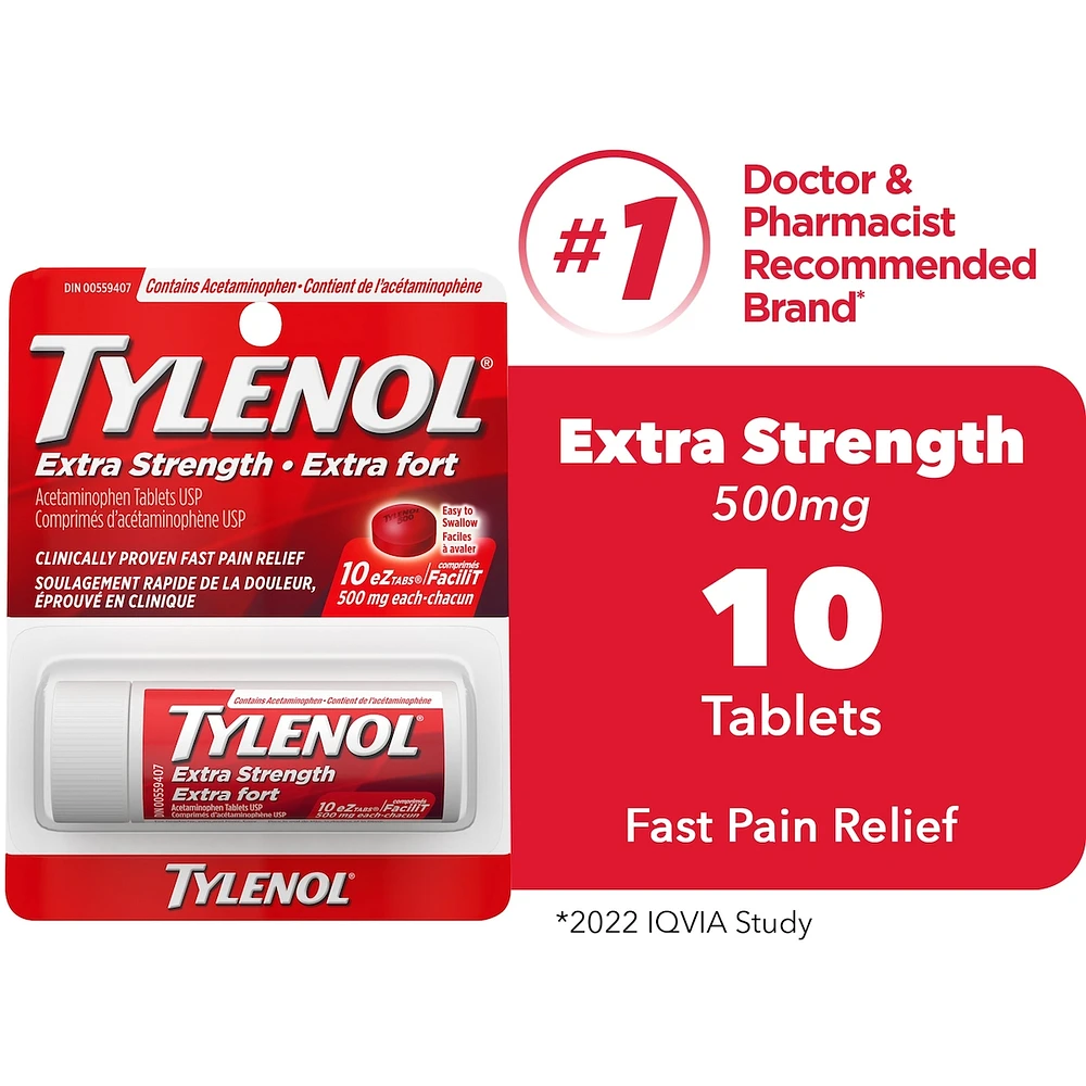 Extra Strength Pain Relief Acetaminophen 500mg EZTabs