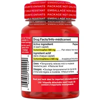 Extra Strength Pain Relief Acetaminophen 500mg