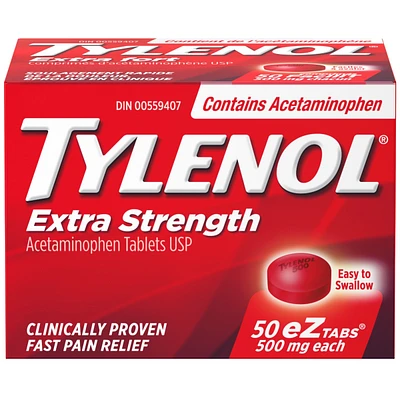 Acétaminophène à 500 mg, extra fort, comprimés FaciliT