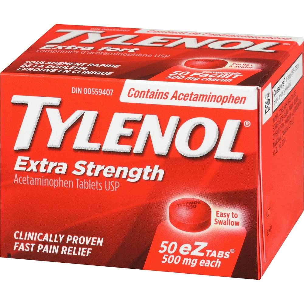 Acétaminophène à 500 mg, extra fort, comprimés FaciliT