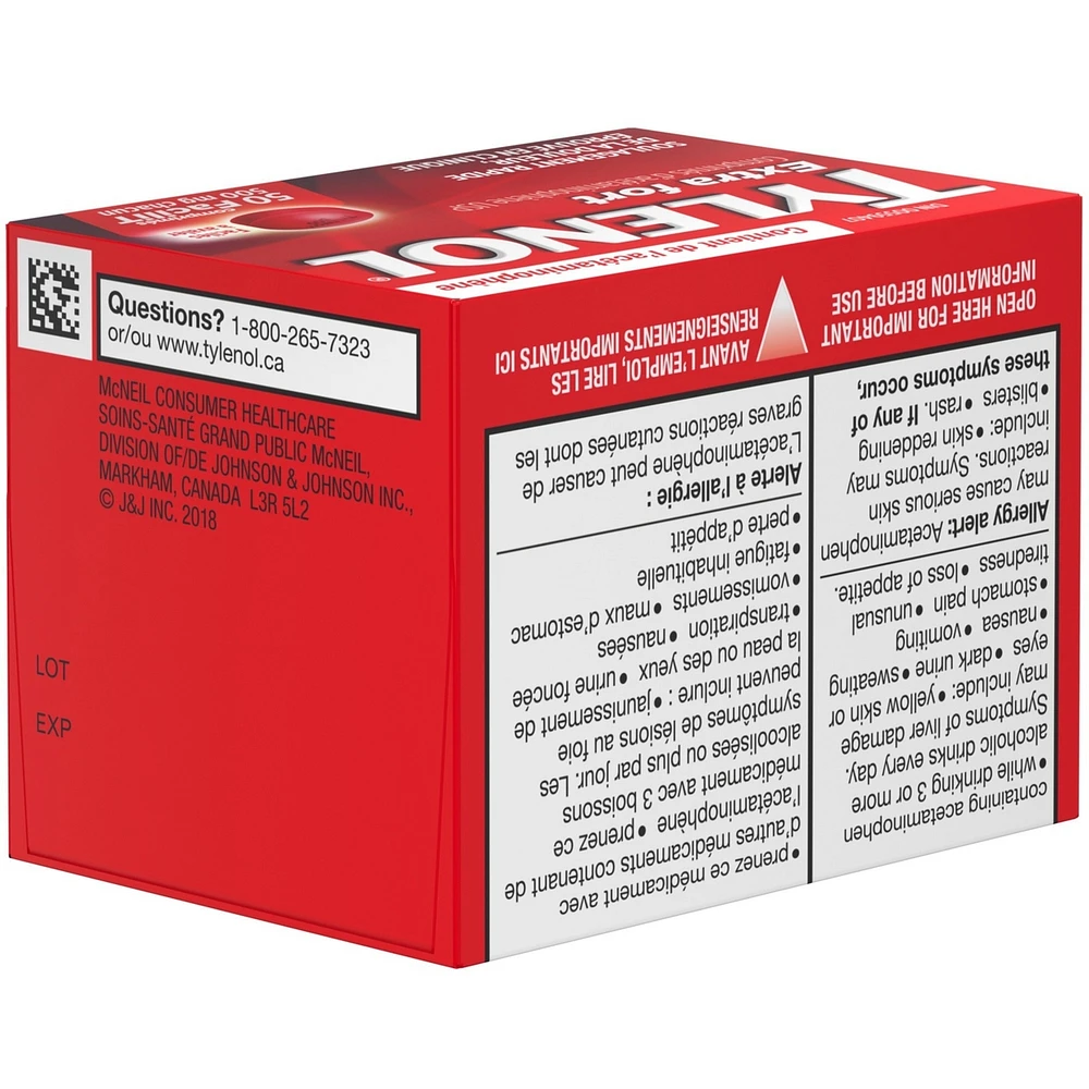 Acétaminophène à 500 mg, extra fort, comprimés FaciliT