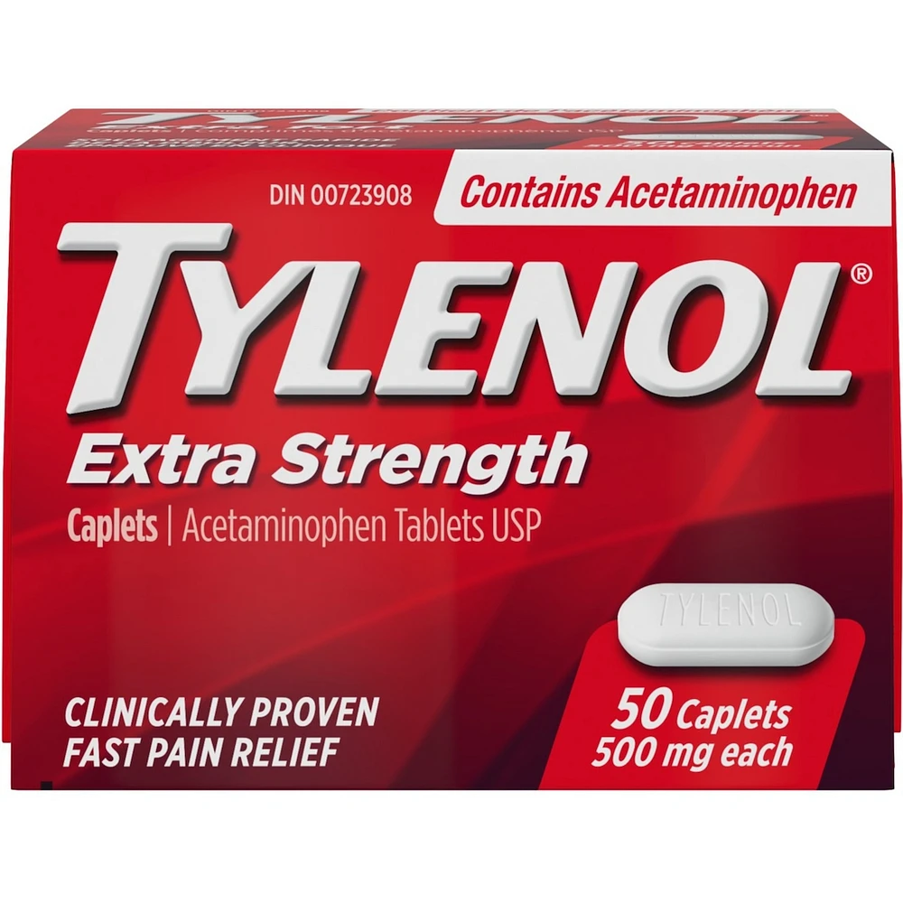Acétaminophène à 500 mg, extra fort, caplets