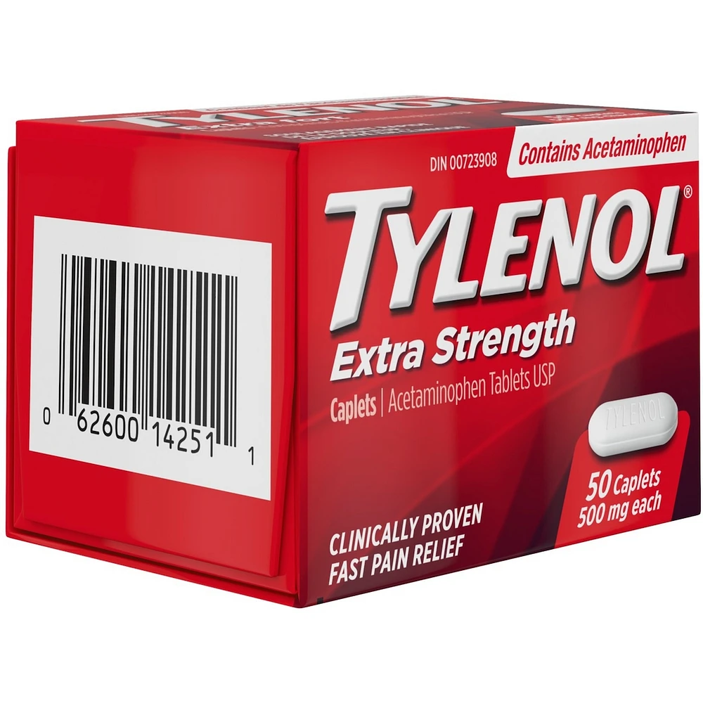 Acétaminophène à 500 mg, extra fort, caplets