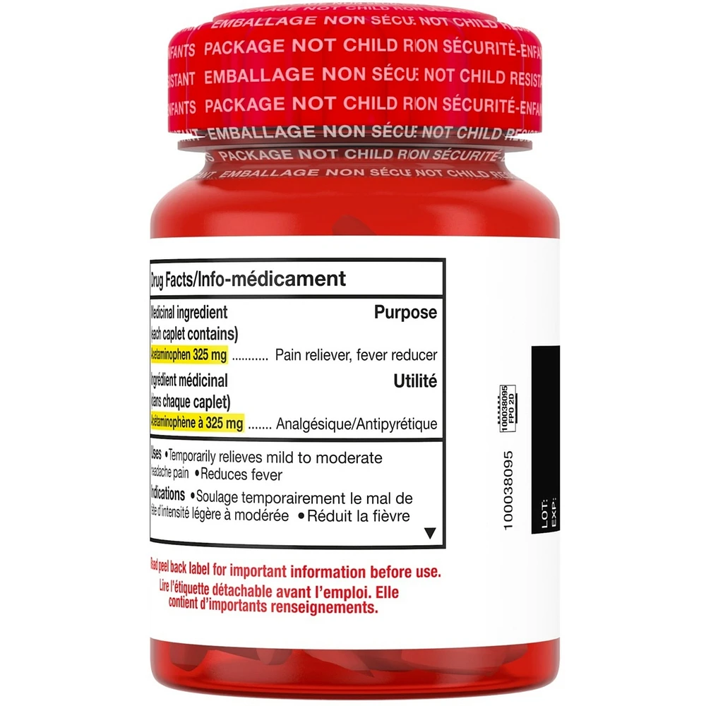 Regular Strength Pain Relief Acetaminophen 325 mg, 200 Caplets