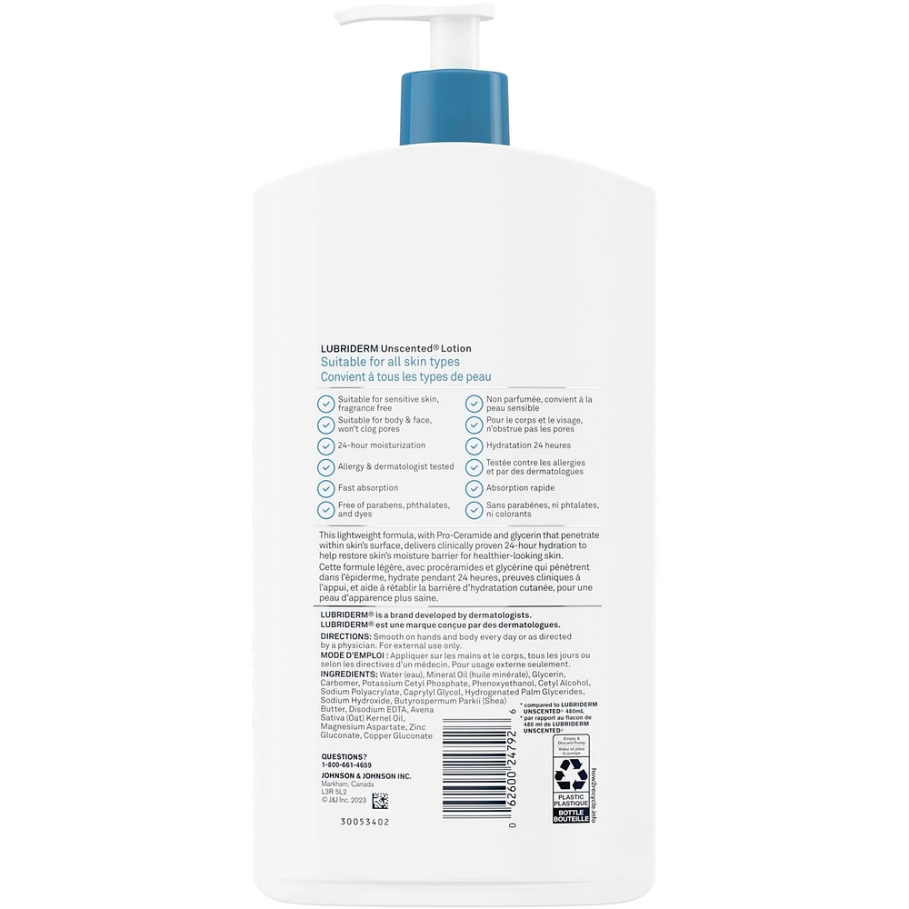 Unscented Lotion, Shea Butter and Glycerin, Dry Skin, Hand, Face Moisturizer