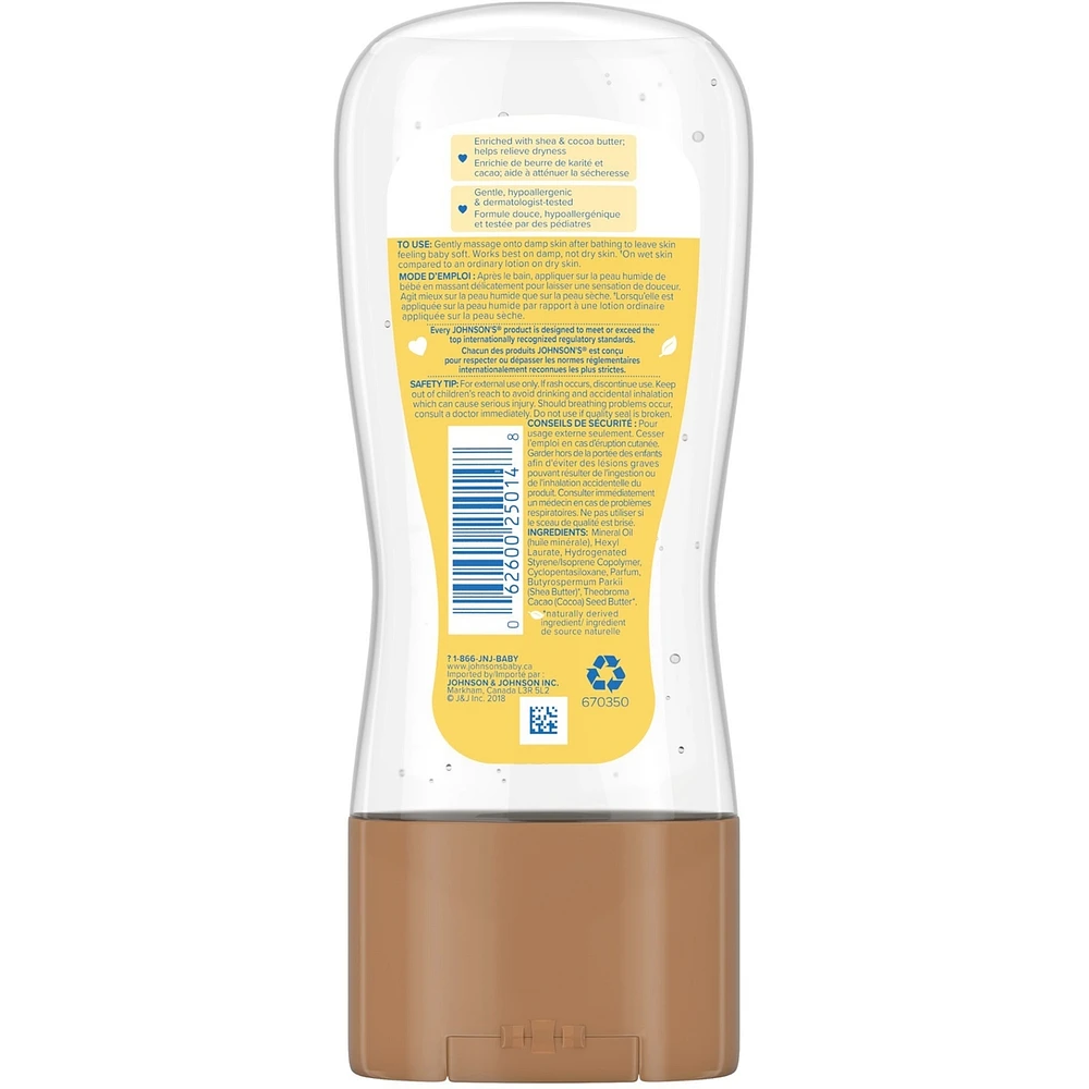 Baby Oil Gel with Shea and Cocoa Butter, Mineral Oi