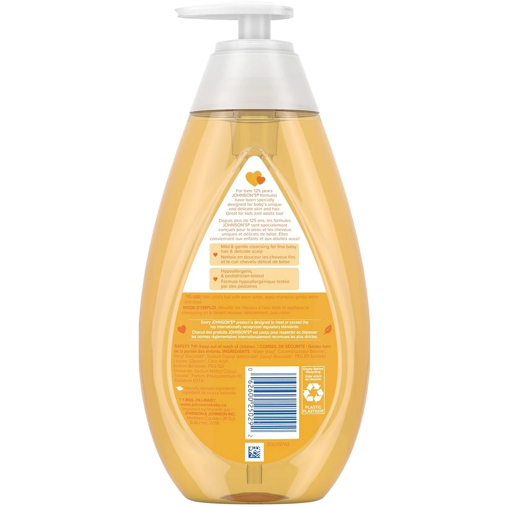 Johnson's Baby Shampoo, Paraben and Tear Free and Mild 600mL