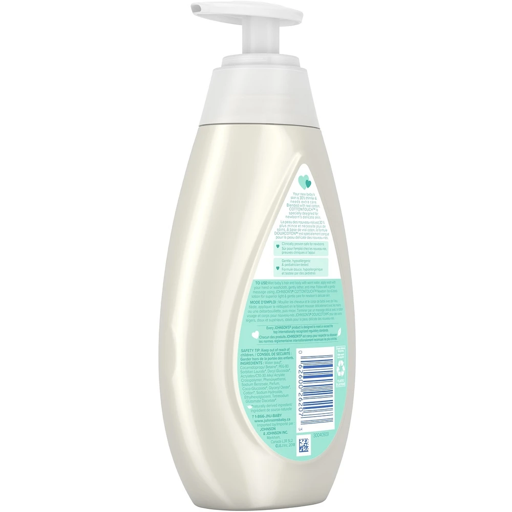 Johnson's Baby Newborn  Bath Wash and Shampoo, CottonTouch Body Wash 400mL