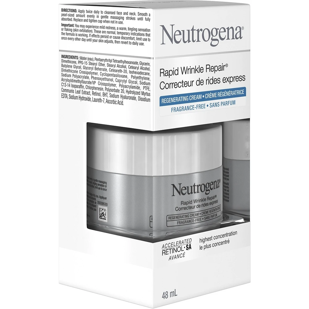 Rapid Wrinkle Repair Regenerating Retinol Face Moisturizer, Fragrance Free