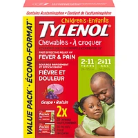 Childrens Medicine, Fever  Pain, Chewables, Grape