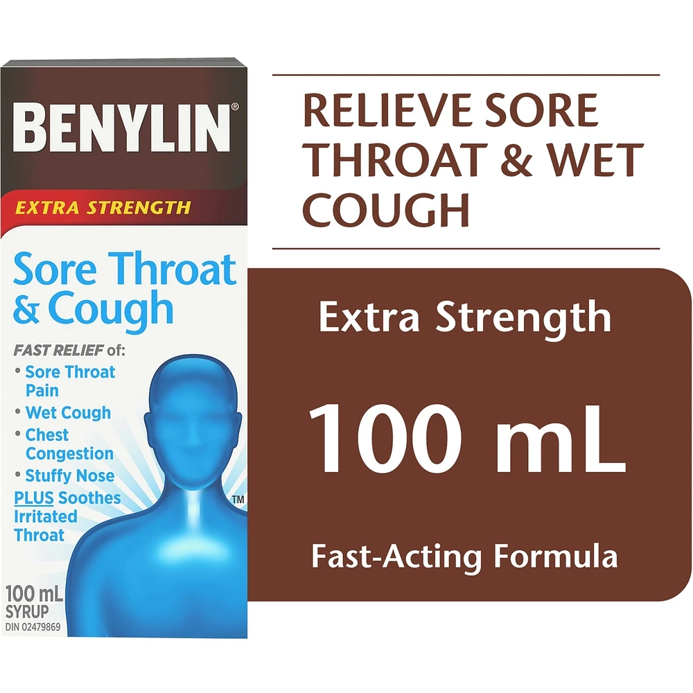 Extra Strength Sore Throat & Cough Relief Day Syrup