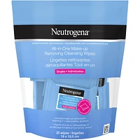 All-in-One Makeup Removing Cleansing Wipe, Waterproof Mascara Removal, Plant Based Biodegradable Wipes