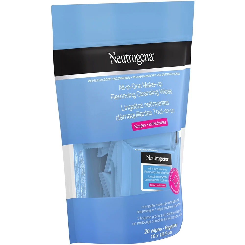 All-in-One Makeup Removing Cleansing Wipe, Waterproof Mascara Removal, Plant Based Biodegradable Wipes