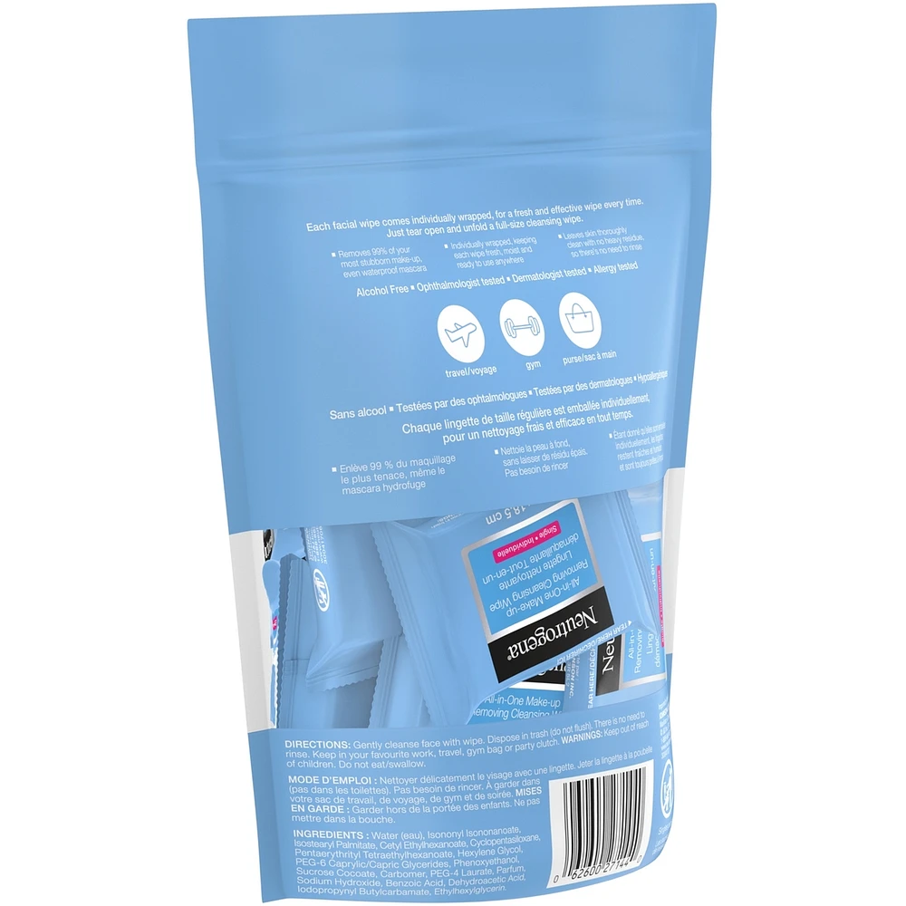 All-in-One Makeup Removing Cleansing Wipe, Waterproof Mascara Removal, Plant Based Biodegradable Wipes