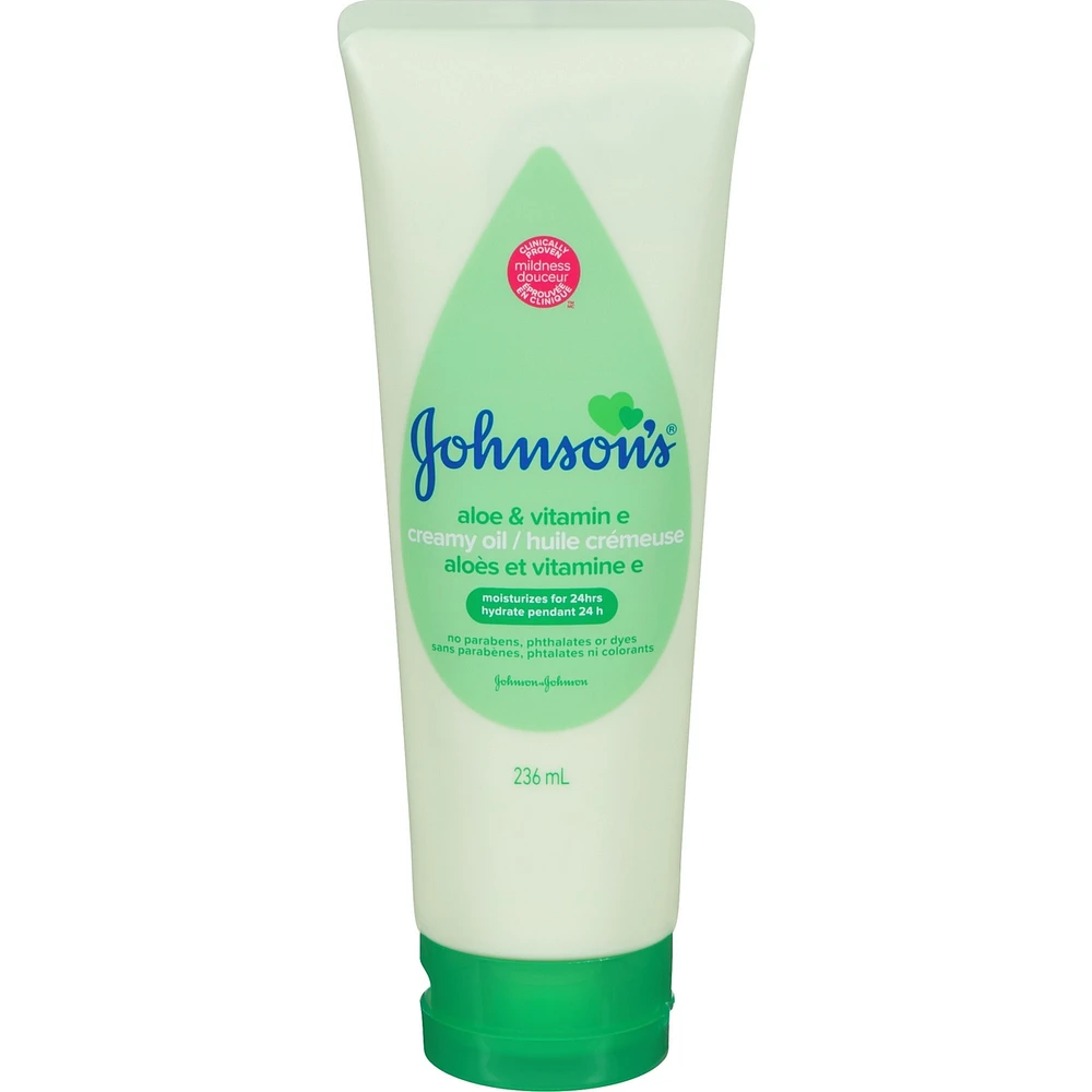 Johnson's Baby Creamy Oil Lotion with Aloe Vera & Vitamin E 236mL