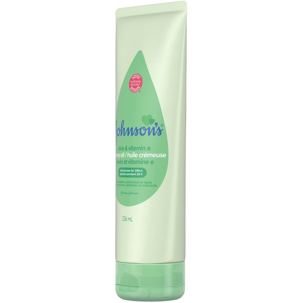 Johnson's Baby Creamy Oil Lotion with Aloe Vera & Vitamin E 236mL