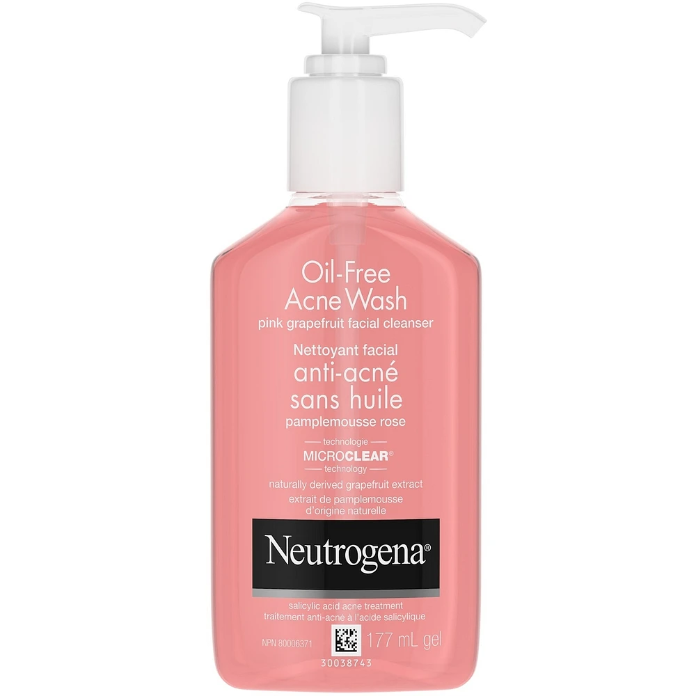 Oil-Free Acne Wash Pink Grapefruit Facial Cleanser
