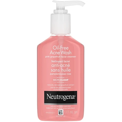 Oil-Free Acne Wash Pink Grapefruit Facial Cleanser