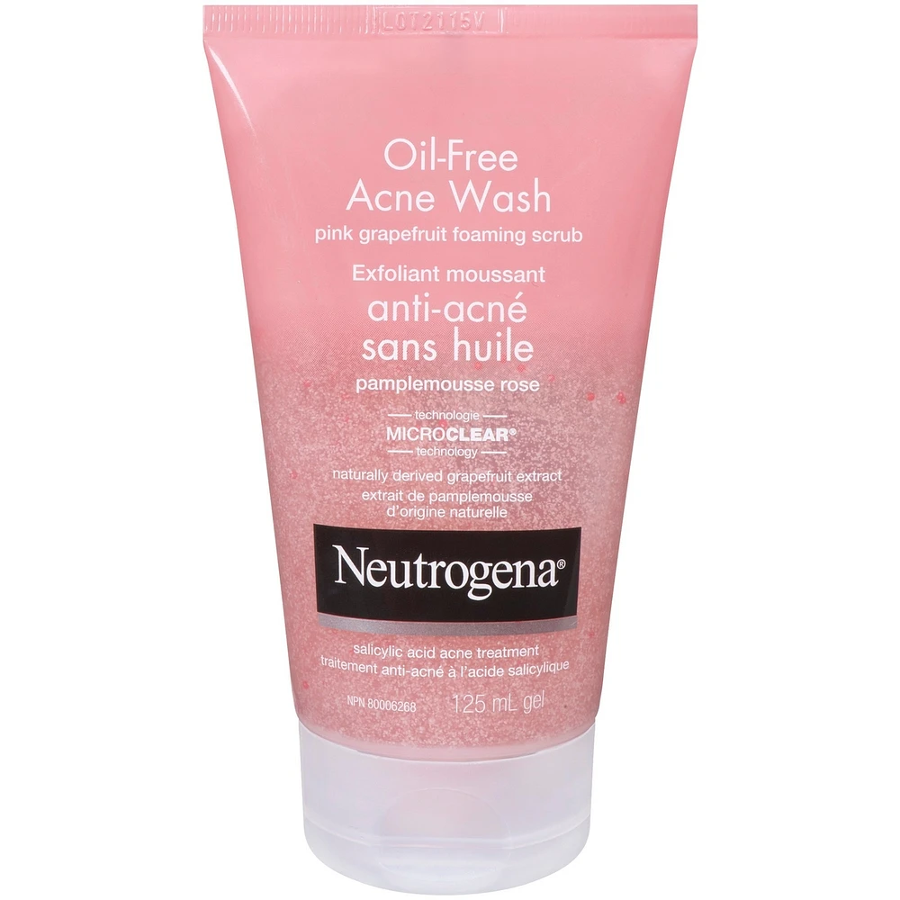 Oil-Free Acne Wash Pink Grapefruit Foaming Scrub