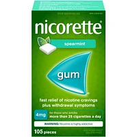 Nicotine Gum, 4 mg, Spearmint