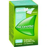 Nicotine Gum, 4 mg, Spearmint