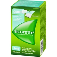 Nicotine Gum, 4 mg, Spearmint