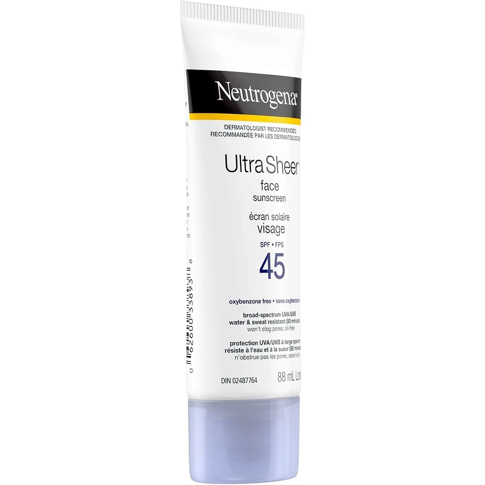 Ultra Sheer Face Sunscreen Lotion Broad Spectrum SPF 45