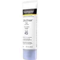 Ultra Sheer Face Sunscreen Lotion Broad Spectrum SPF 45