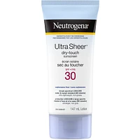 Lotion écran solaire  Ultra Sheer Sec au toucher avec FPS 30