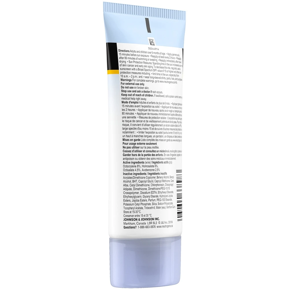 Lotion écran solaire  Ultra Sheer Sec au toucher avec FPS 30