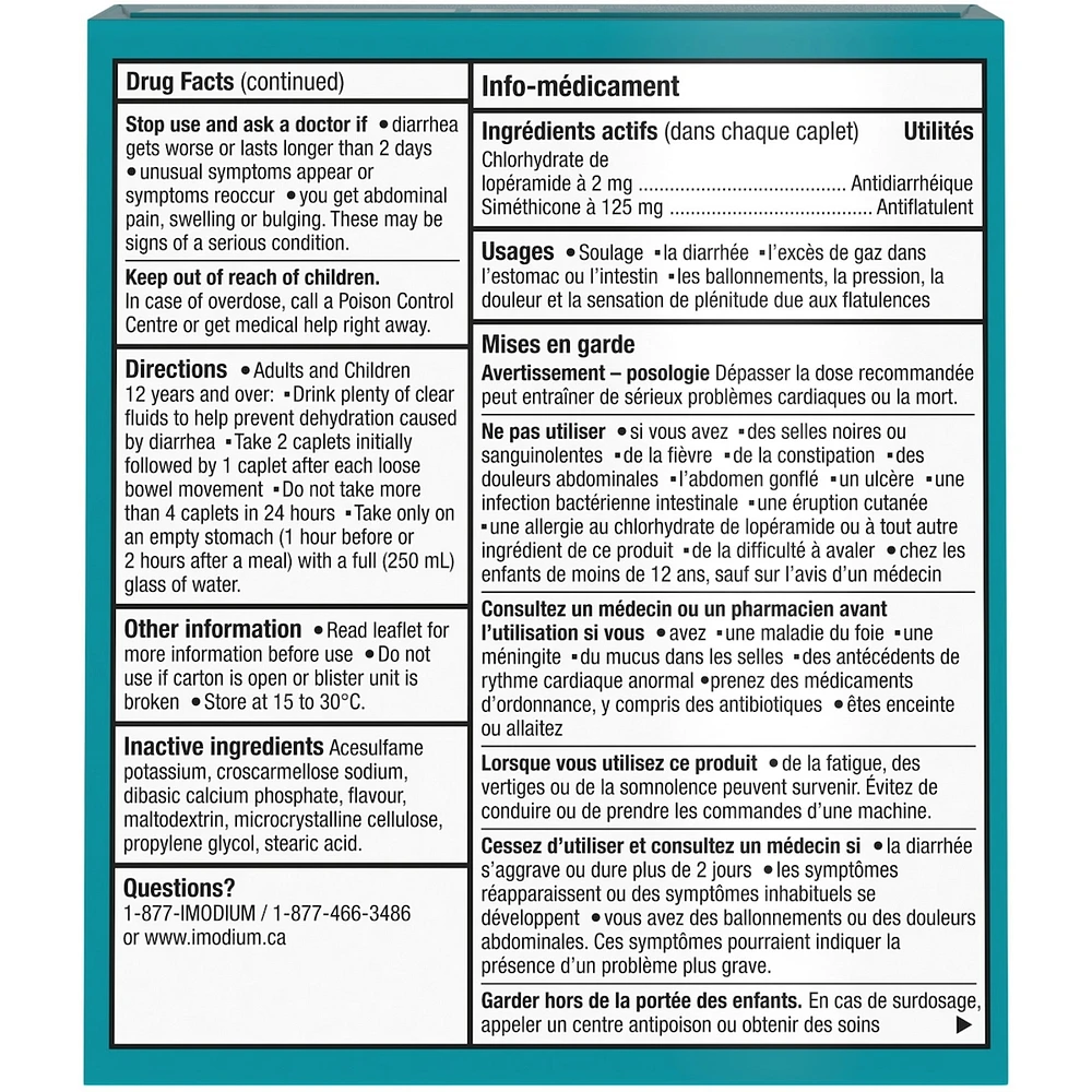 Complete Antidiarrheal and Gas Relief Caplet