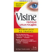 Workplace Eye Drops- Polyethylene Glycol, Hydrochloride - Dust Irritation, Dry Eyes, Red Eye, Strained Eyes