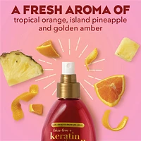 Frizz-Free + Keratin Smoothing Oil Miracle Gloss Spray, 5 in 1, De-frizz Hair, Shiny Hair, Keratin, Argan Oil