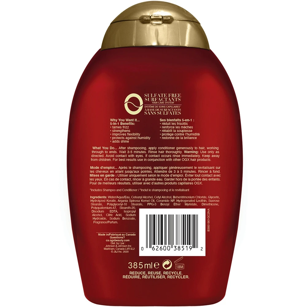 Frizz-Free + Keratin Smoothing Oil Conditioner, 5 in 1, for Frizzy Hair, Shiny Hair