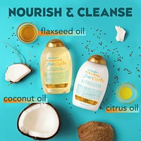 Lightweight + Coconut Fine Curls Shampoo, Lightweight, Shampoo for Curly Hair, Coconut Water Shampoo, Flaxseed Oil, Citrus Oil