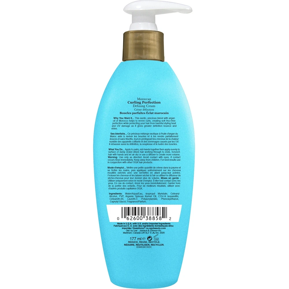 Organix Crème de frisage définissant l'huile d'argan