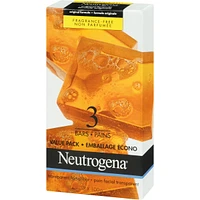 Neutrogena Facial Cleansing Bar Original and Dry Unscented, Pack of 3 x 300 G