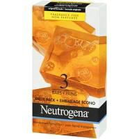 Neutrogena Facial Cleansing Bar Original and Dry Unscented, Pack of 3 x 300 G
