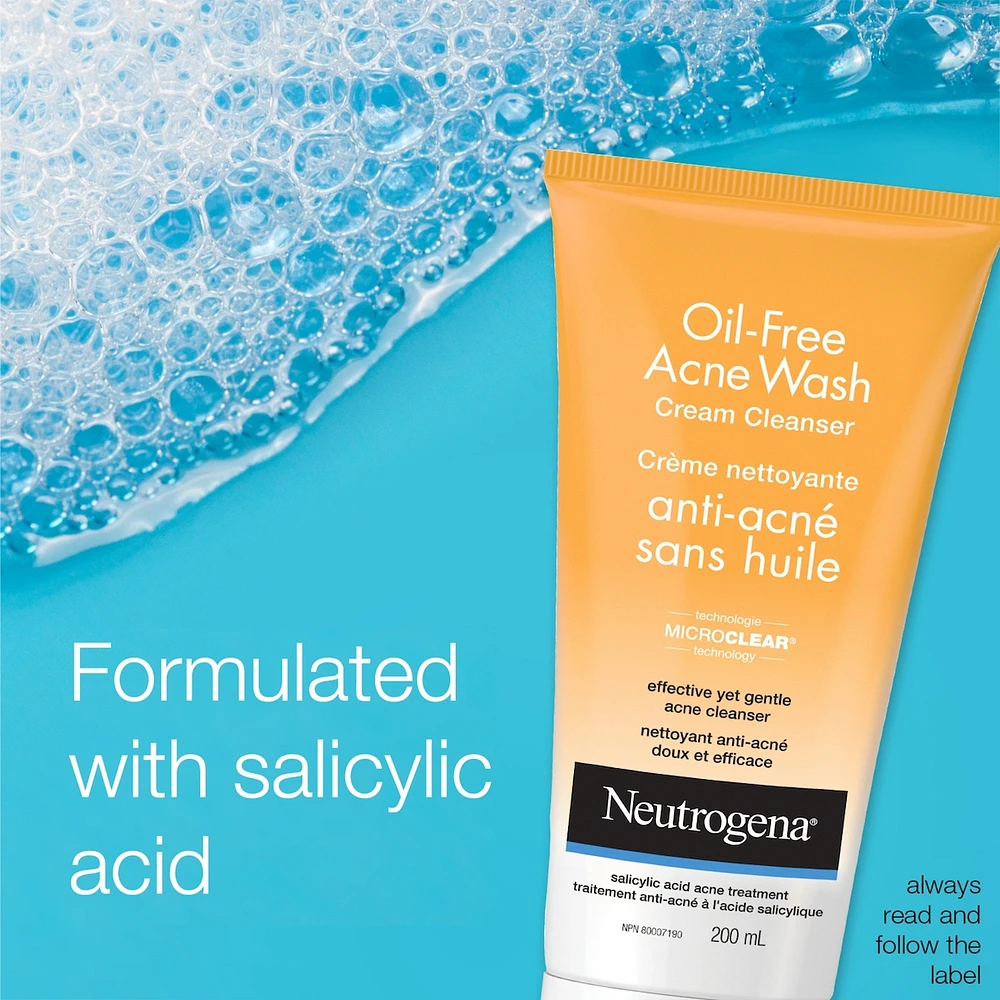 Oil-Free Acne Wash Cream Cleanser