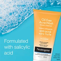 Oil-Free Acne Wash Cream Cleanser