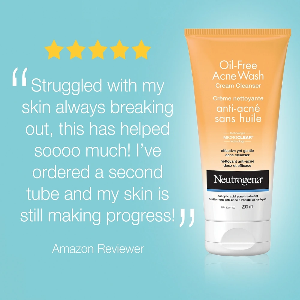 Oil-Free Acne Wash Cream Cleanser