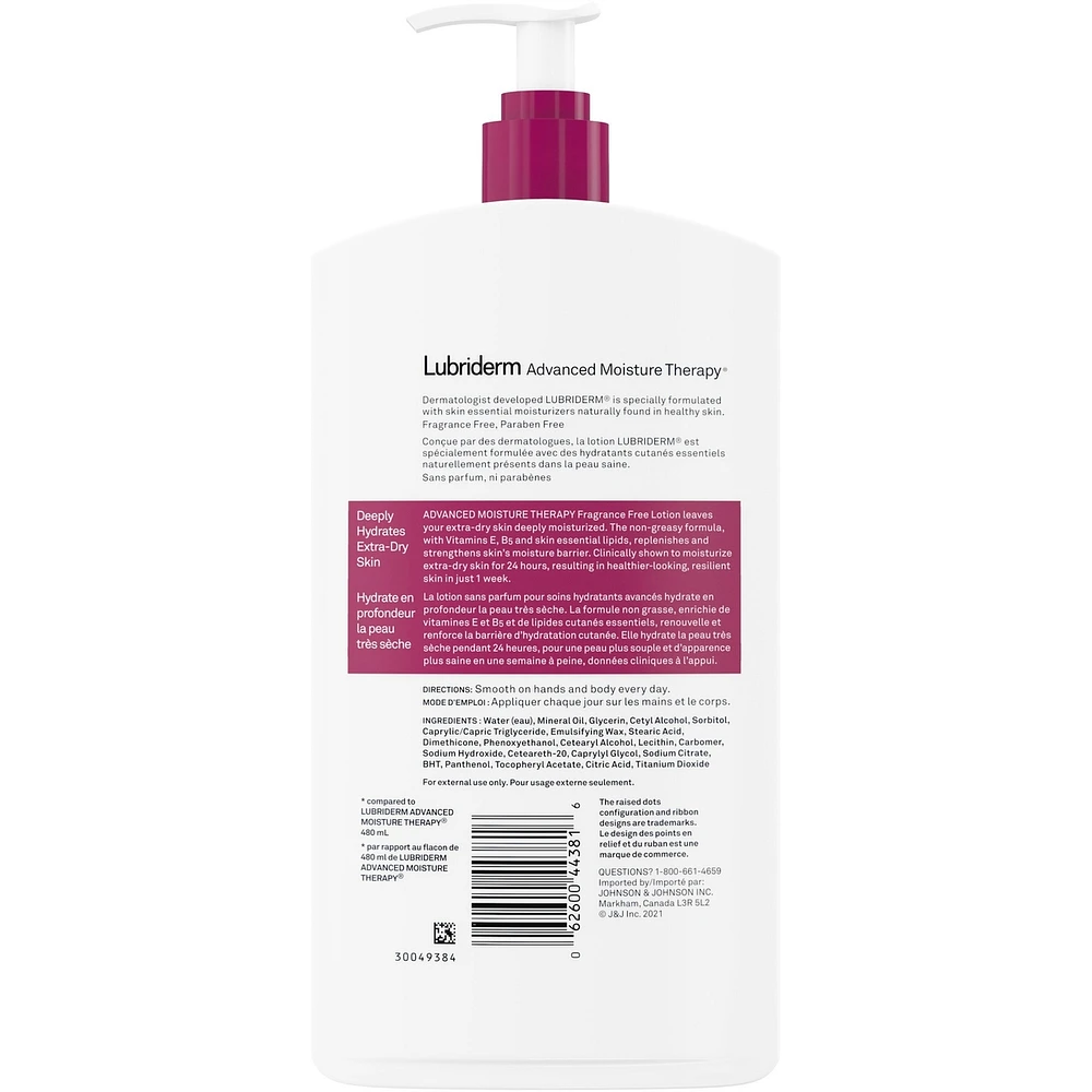 Advanced Moisture Therapy Lotion, Vitamin E, Pro-Vitamin B5, Pro Ceramide, Dry Skin