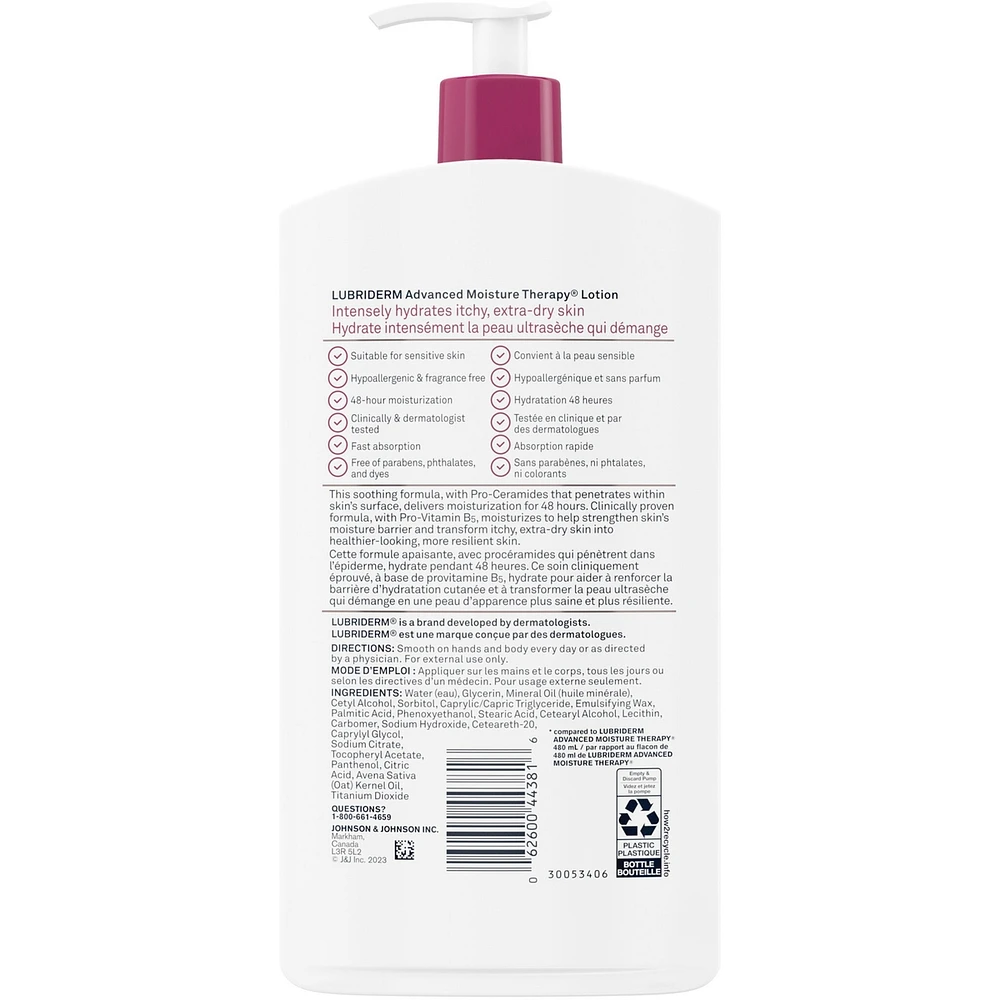 Advanced Moisture Therapy Lotion, Vitamin E, Pro-Vitamin B5, Pro Ceramide, Dry Skin