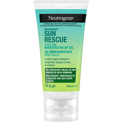 Sun Rescue After Sun Medicated Relief Gel - Camphor External Analgesic- Sunburn Relief Gel