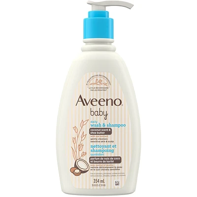 Baby Daily Moisturizing Wash  Shampoo, Coconut Scented