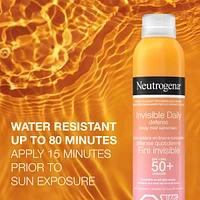 Invisible Daily Defense Body Mist Sunscreen Spf 50+