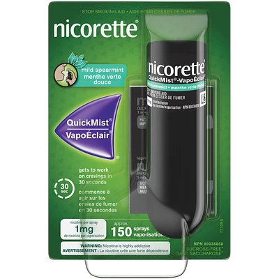 Nicotine QuickMist Mouth Spray, Mild Spearmint, 1mg