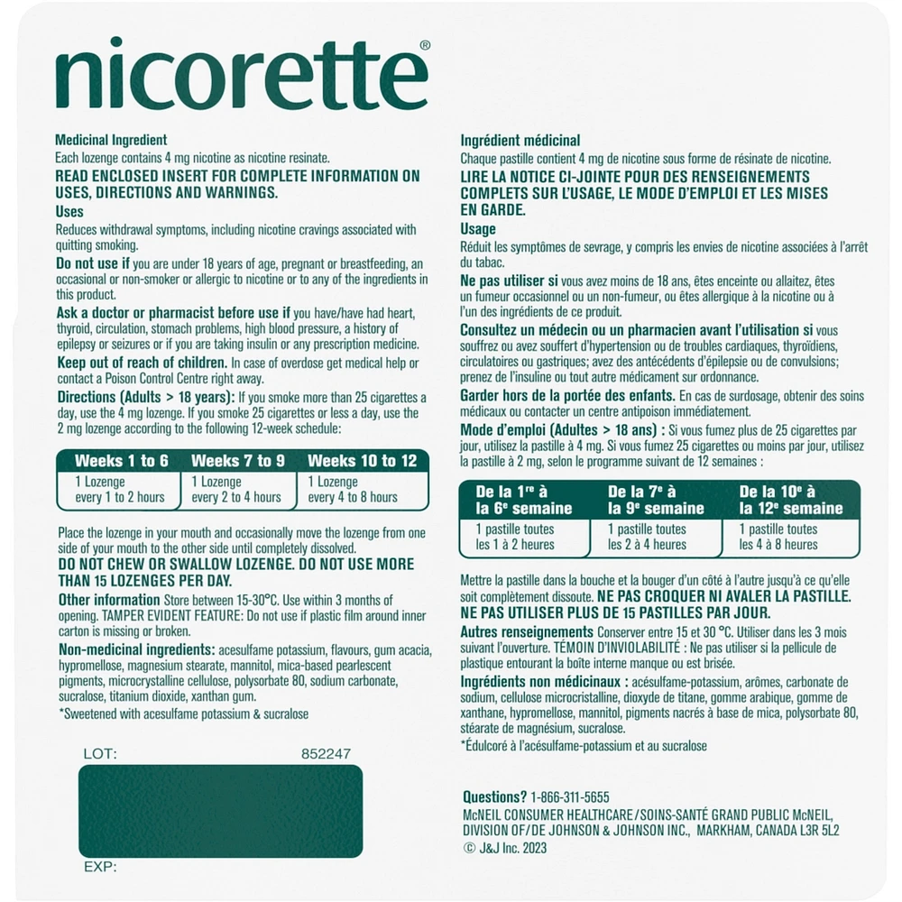 Nicotine Lozenges, 4mg