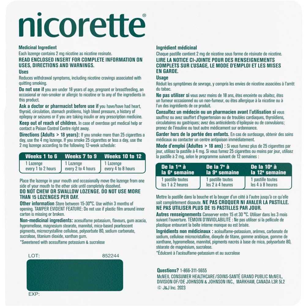 Nicotine Lozenges, 2 mg