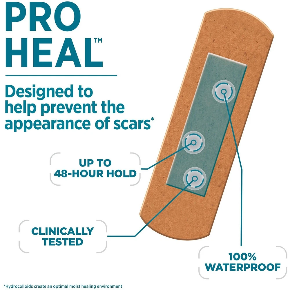 Pro Heal Adhesive Bandages, All One Size